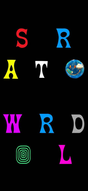 Upea taide Astroworld-tekstitaustakuva upealla muotoilulla. — iPhone 11 Pro Taustakuvat