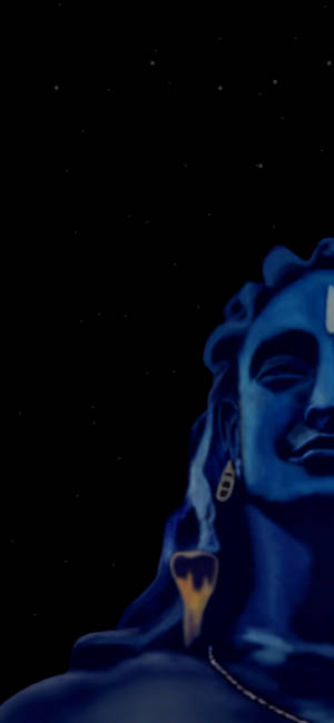 Puolimuotokuva Adiyogi Shivasta — iPhone 12 Taustakuvat