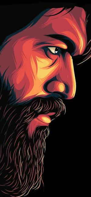 K.G.F 2 Yash-kasvotaide — iPhone 16 Taustakuvat