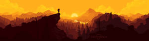 Kahden näytön Firewatch-kansitaustakuva — 32:9 Taustakuvat