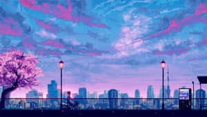 Purple Anime -taustakuva