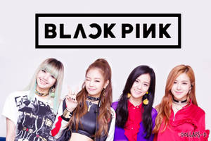 Blackpinkin jäsenet nojaamassa sivulle valkoisella taustalla -taustakuva