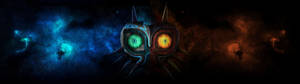 Kaksoisnäyttö Skull Kid Majora's Mask -taustakuva. — 2560x1440 Taustakuvat