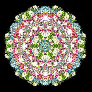 Kaleidoskooppimainen kukkakuvio — Kukkagif Taustakuvat
