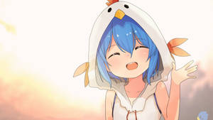 Kana-anime tyttö huppari -taustakuva — Söpö anime-tyttö Taustakuvat
