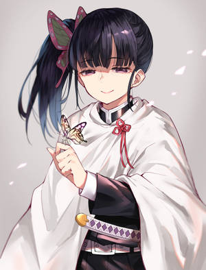 Kanao Tsuyuri Hymyillen — Demon slayer puhelin Taustakuvat