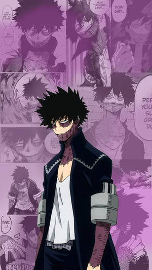 Suloinen Dabi violetilla taustalla — Manga-paneeli Taustakuvat