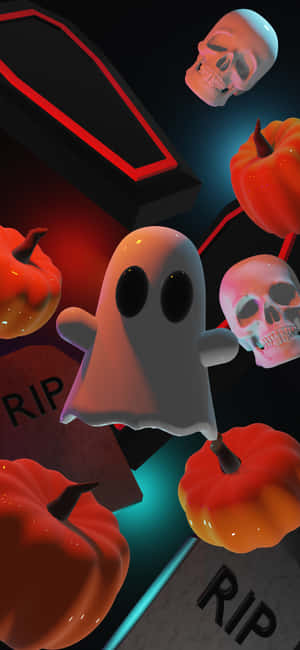 Halloween-puhelimen taustakuva — Galaxy M06 Taustakuvat