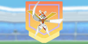 Kartana Pokemon oranssilla taustalla — Videopeli GIF Taustakuvat
