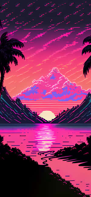 Vaporwave-taustakuva — Realme Note 80 Taustakuvat