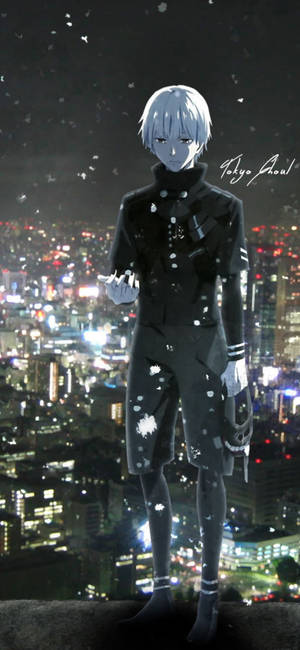 Ken ilman naamiota Tokyo Ghoul iPhone — Galaxy S26 Ultra Taustakuvat