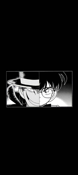 Conan musta anime -taustakuva — iPhone 14 Taustakuvat