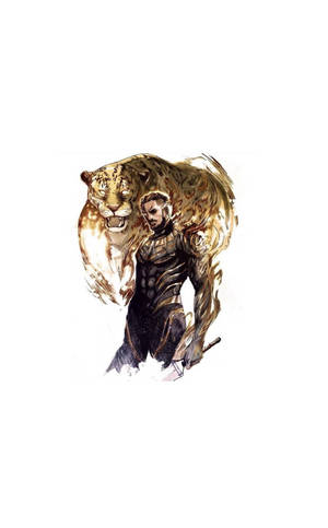 Killmonger Ja Karjuva Jaguaari Taustakuva — Lenovo Tab Plus Gen 2 Taustakuvat