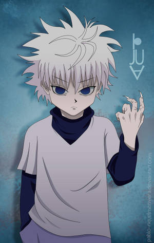 Killua esteettinen animepoika — Galaxy Tab Active Taustakuvat