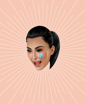 Hauska emoji julkkis Kim Kardashianista -taustakuva — Galaxy Z Fold 5 Taustakuvat