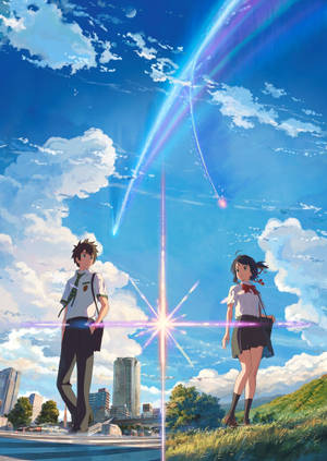 Kimi No Na Wa - Taki ja Mitsuha -taustakuva — Oppo Pad 5 Matte Display Taustakuvat