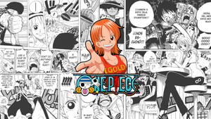 Kissavaras Nami Manga-paneeli -taustakuva — Manga-paneeli Taustakuvat