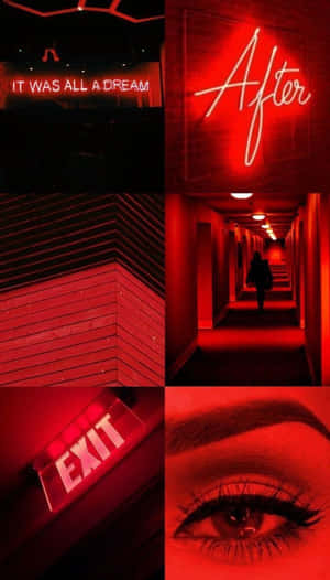 Neon-estetiikkatausta — Neonpunainen Taustakuvat