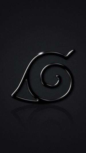 Konohagakuren symboli Naruto musta — Naruto symbol Taustakuvat