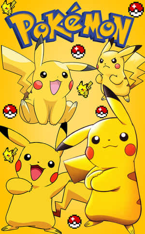 Korosta seiniäsi eloisalla Pokémon-julisteella, jossa on Pikachu — Nubia Flip2 Taustakuvat