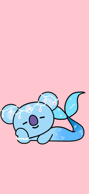 Koya BT21 fanitaideteos -taustakuva — iPhone 16e Taustakuvat