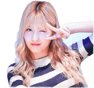 Kpop-tähden rauhanmerkki