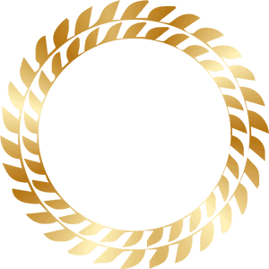 Kultainen laakeriseppelegrafiikka