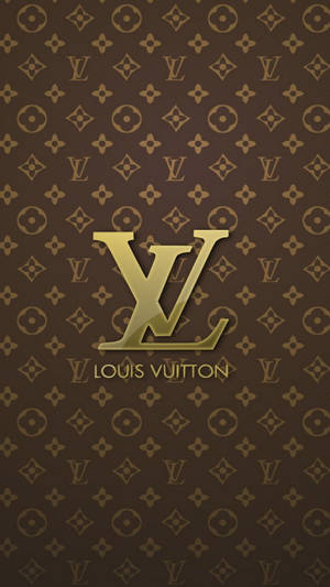 Kultainen ruskea Louis Vuitton -puhelin