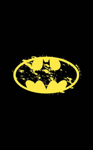 Kulunut Keltainen Batman-logo iPhone — Honor Pad Taustakuvat