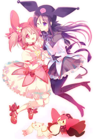 Kuromi ja My Melody parhaat ystävät ikuisesti — Xiaomi 18 Fold Taustakuvat