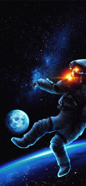 Astronautti iPhone — iPhone 15 Taustakuvat