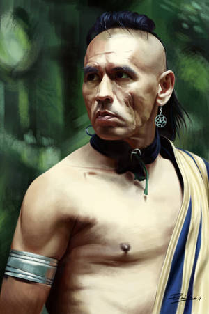 Kuuluisa näyttelijä Wes Studi ikonisessa elokuvassa The Last of The Mohicans — Huawei MatePad Pro Max Taustakuvat