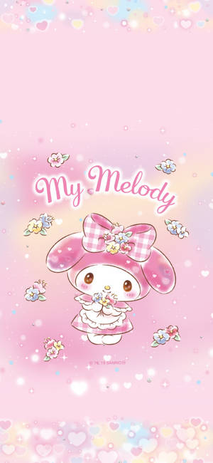 Vaaleanpunainen My Melody -taustakuva — iPhone 15 Pro Taustakuvat