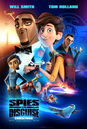 Kuvateksti: Jännittävä uusi juliste animaatioelokuvasta Spies in Disguise — Xiaomi Pad Taustakuvat