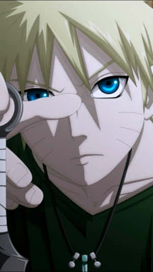Kuvateksti: Legendaarinen Uzumaki Naruto toiminnassa — Naruto puhelin GIF Taustakuvat