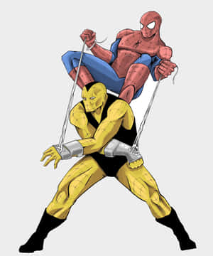 Kuvateksti: The Shocker-supersankari toiminnassa — Galaxy Z Fold 5 Taustakuvat