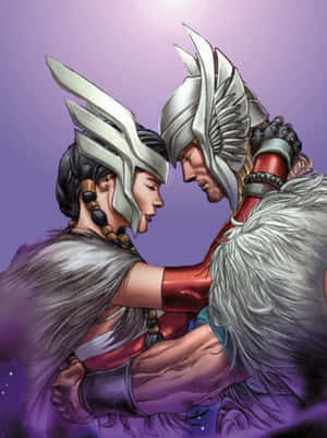 Lady Sif lentää tehtävälle — Galaxy Z TriFold Taustakuvat
