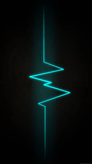 Neon-ECG-testilogon pystysuuntainen lukitusnäyttötaustakuva.