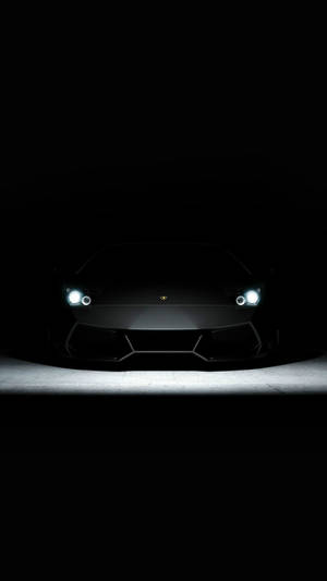 Lamborghini iPhone Musta Estetiikka Valkoiset Ajovalot — Lamborghini Taustakuvat