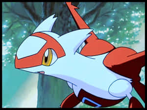 Latias puun kanssa taustalla — Anime työpöytä Taustakuvat