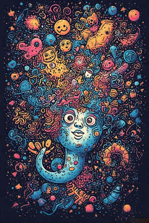 leikkisä,doodle,digitaalinen taide,omaperäinen,luovuus,sileät viivat,tyylikäs,hauska,taustakuva — iPhone 4 Taustakuvat