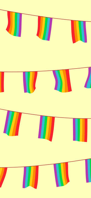 LGBT Pride Fiesta -lippu -taustakuva — iPhone 13 Mini Taustakuvat