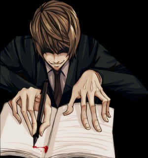 Light Yagami kirjoittaa Death Notea