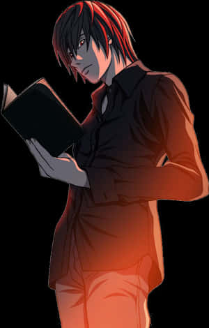 Light Yagami pitää Death Notea