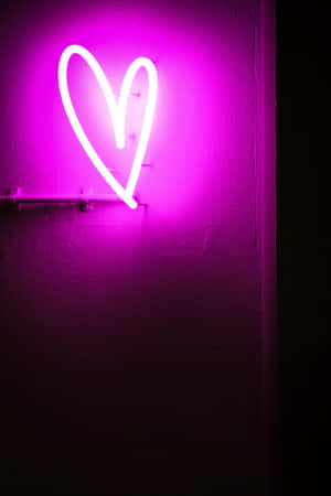 Neonsydän — Vaalean violetti estetiikka Taustakuvat