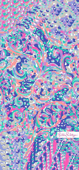 Lilly Pulitzer violetti abstrakti taide taustakuva — iPhone 15 Pro Max Taustakuvat