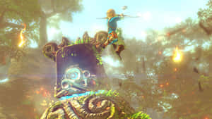 Link, ajan sankari, legendaarinen Ocarina of Time -soitin käsissään — Legend of zelda GIF Taustakuvat