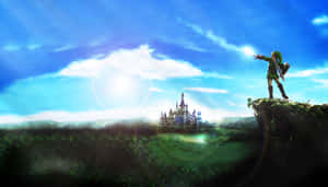 Link ja Zelda kiitävät pelastamaan saaristoa The Legend of Zeldassa — Legend of zelda GIF Taustakuvat