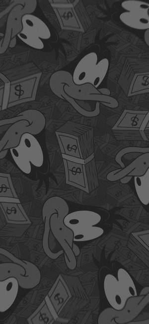 Looney Tunes Daffy Duck -kuvio taustakuva — iPhone 18 Taustakuvat