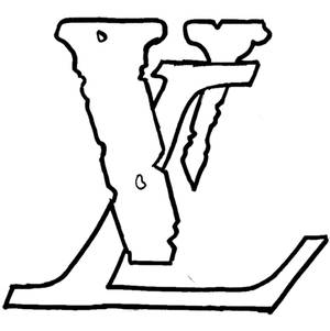 Louis Vuitton X Vlone Logo -konsepti Vlone PFP — Mustavalkoinen esteettinen GIF Taustakuvat